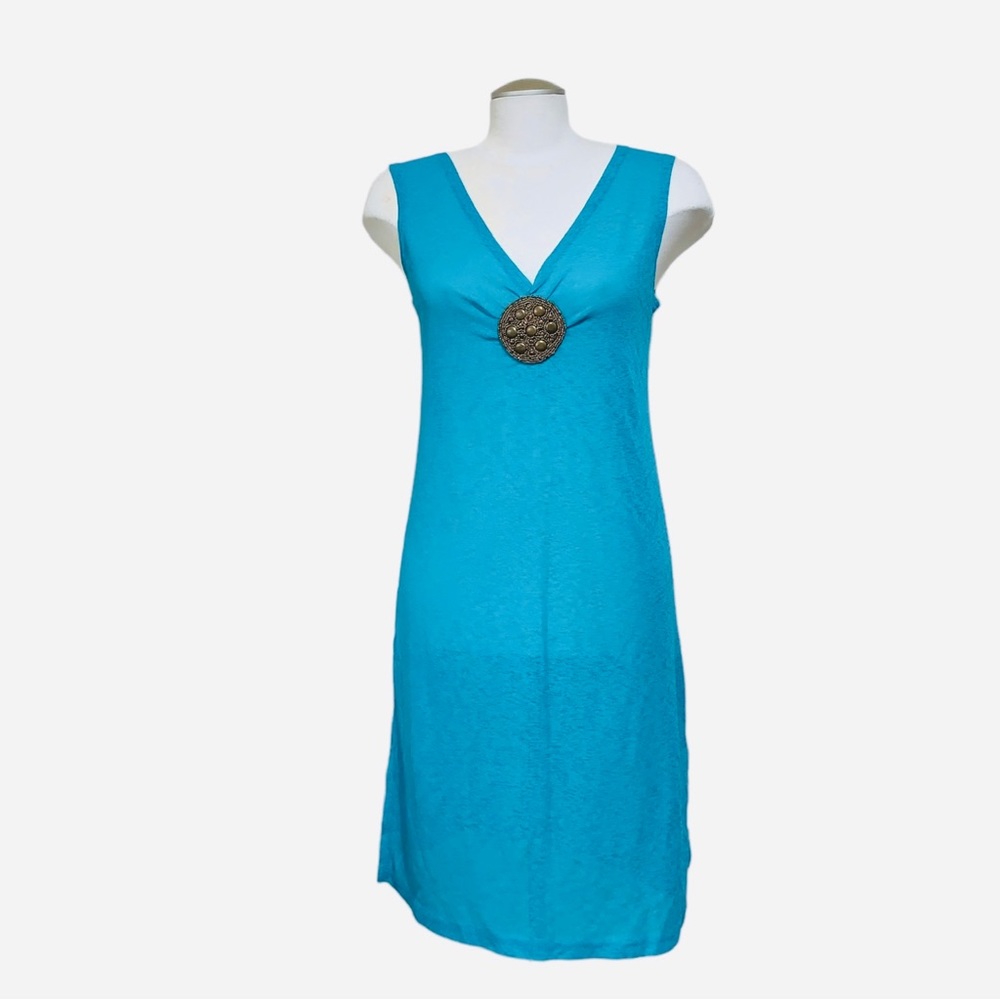 NWOT Cover Me Aqua Blue Sleeveless Cover Up Size Small/Medium